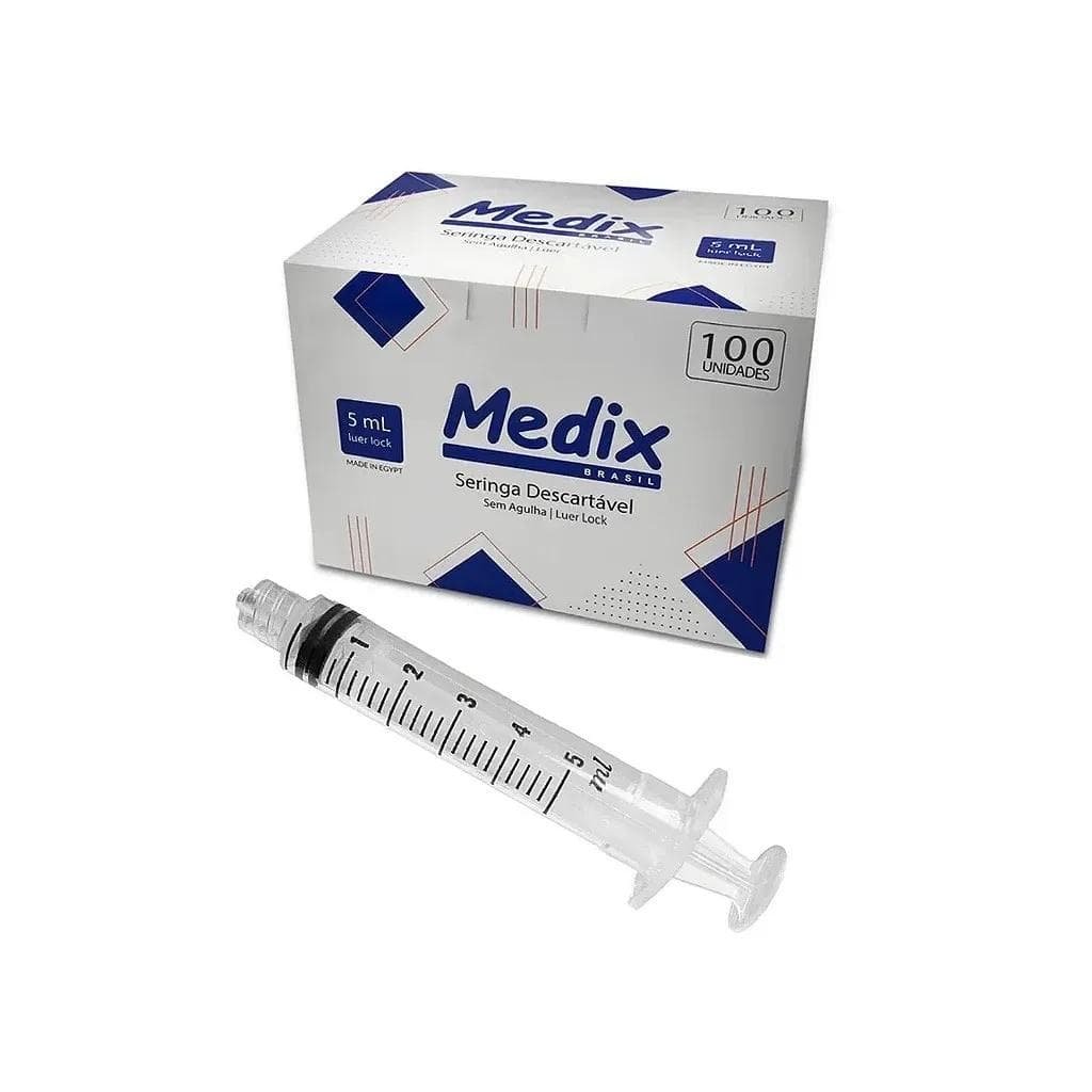 SERINGA DESC 5CC S/A G LUER LOCK - MEDIX
