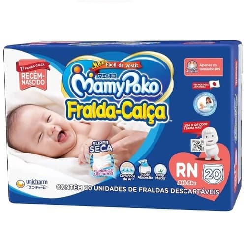 MAMYPOKO  FRALDA RN COM 20 UND