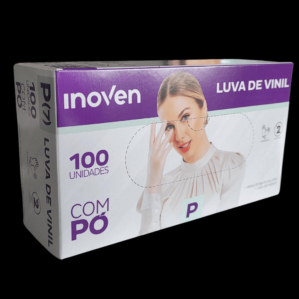 LUVA DE VINIL  P INOVEN COM 100