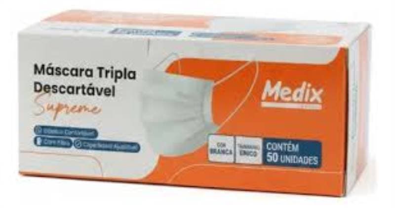 MASCARA FACIAL DESCARTAVEL MEDIX 50