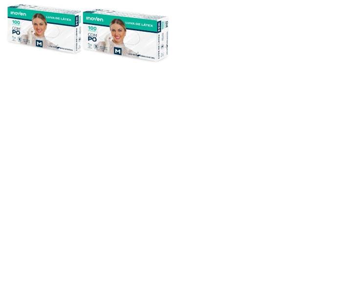 LUVA DE LATEX M INOVEN COM 100