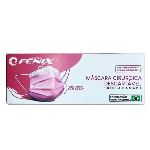 MASCARA CIRURGICA ROSA C50