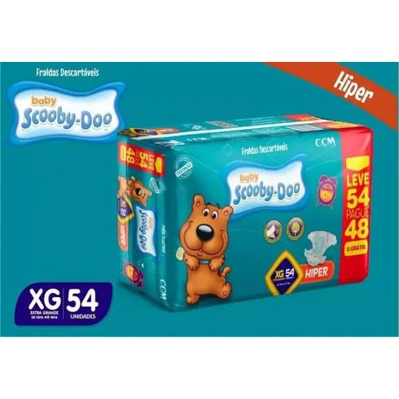 FRALDA SCOOBY DOO XG C/54