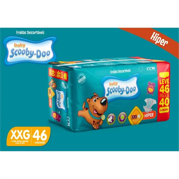 FRALDA SCOOBY DOO XXG C/46