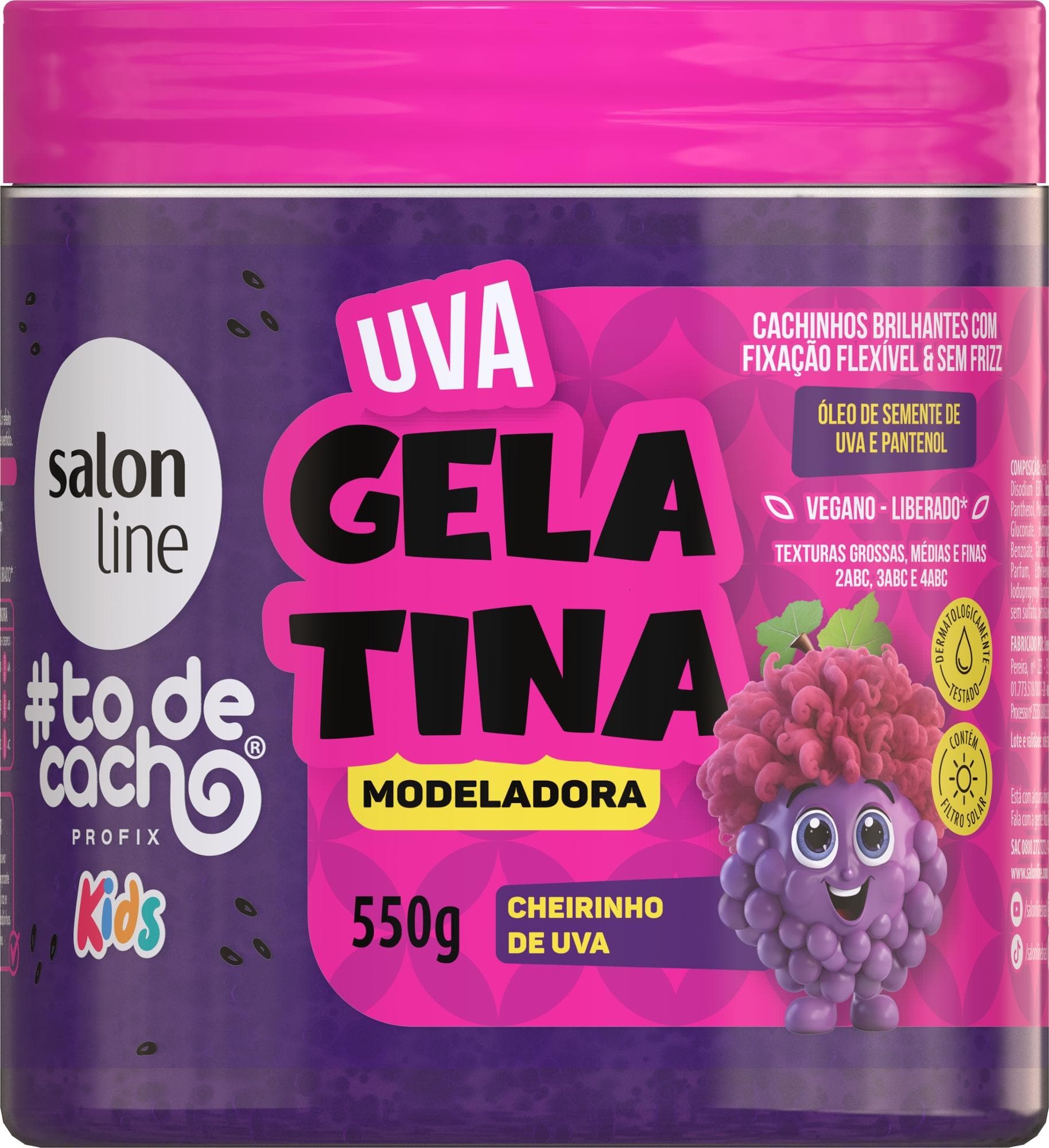 GELATINA  SALON LINE  550G UVA